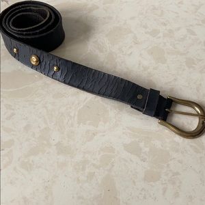 Free People Black Leather Belt